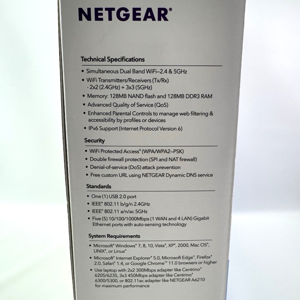 NETGEAR AC1600 Smart WiFi Router R6260 Dual Band Gigabit Wireless Router - Picture 6 of 9